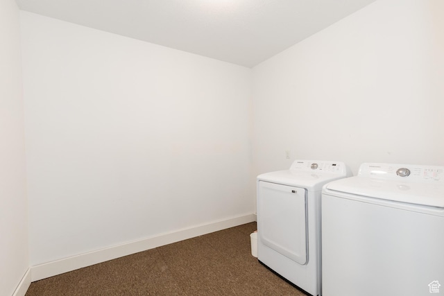 981 E Pebble Creek Rd, Smithfield, UT 84335 - laundry room with washing machine and dryer and carpet flooring
