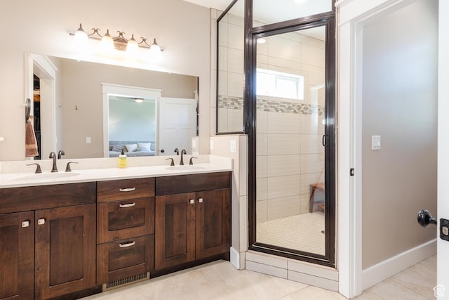 981 E Pebble Creek Rd, Smithfield, UT 84335 - ensuite bathroom featuring a shower stall and double vanity
