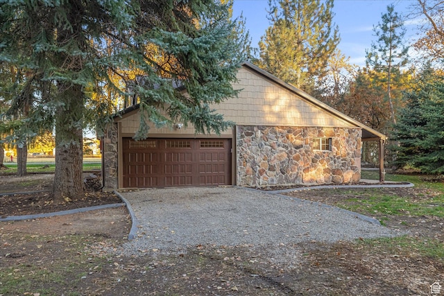 210 S 100 E, Fielding, UT 84311 - garage with gravel driveway