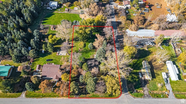 210 S 100 E, Fielding, UT 84311 - aerial overview of property's location with property parcel outlined