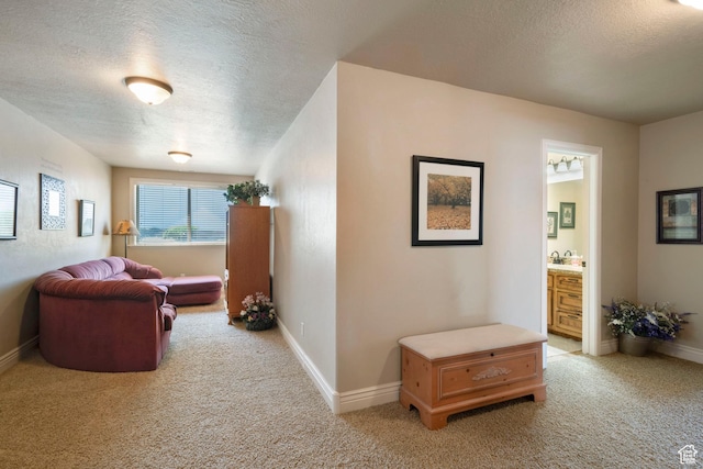 258 E Red Leaf Dr, Draper, UT 84020 - living area featuring a textured ceiling and light carpet