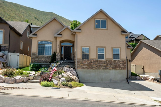 258 E Red Leaf Dr, Draper, UT 84020 - view of front of home featuring stone siding and stucco siding