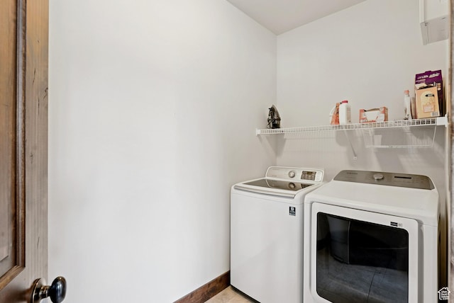 14275 N Buck Horn Trl Unit 41-F, Kamas, UT 84036 - washroom with washer and dryer and baseboards