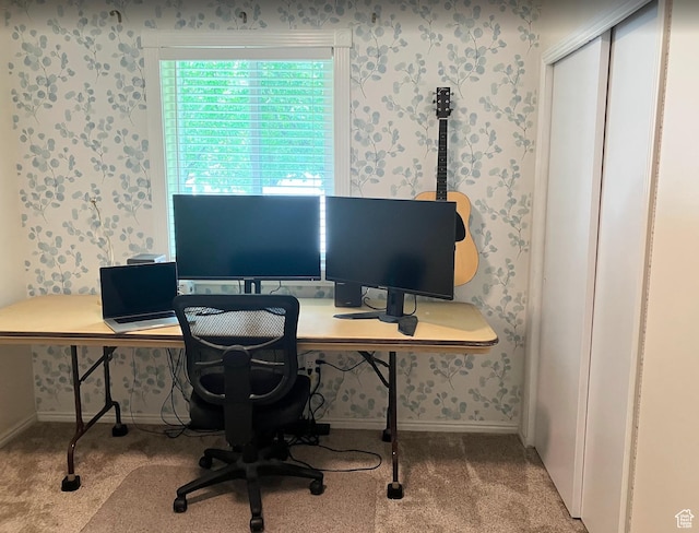 12900 S 2200 W, Riverton, UT 84065 - office with wallpapered walls and carpet floors