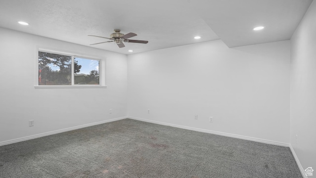 607 N 2000 W, West Point, UT 84015 - spare room with ceiling fan, recessed lighting, and carpet flooring