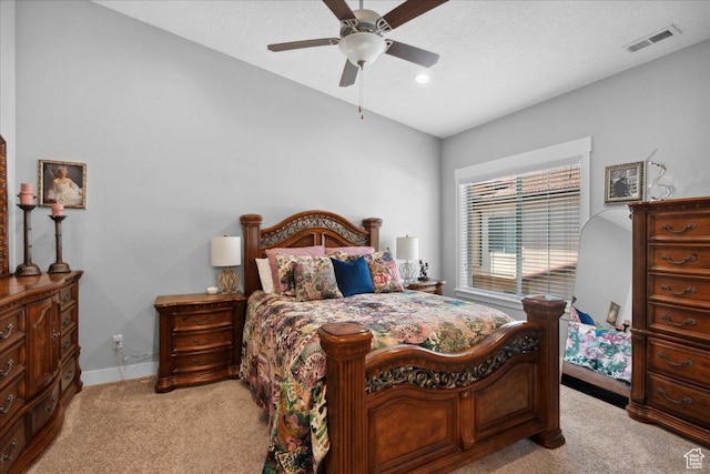5538 N Turin Ln, Highland, UT 84003 - bedroom featuring light colored carpet and ceiling fan