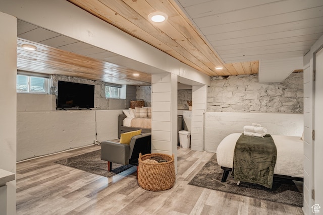 768 E 800 S, Salt Lake City, UT 84102 - basement with wood ceiling and wood finished floors