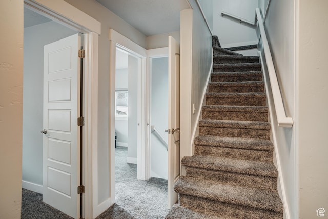 768 E 800 S, Salt Lake City, UT 84102 - staircase with carpet floors and baseboards