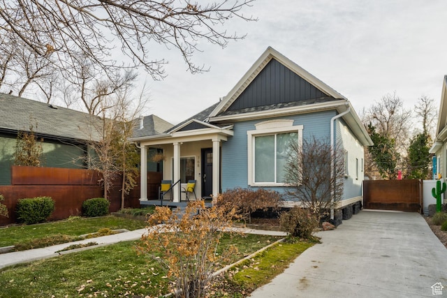 768 E 800 S, Salt Lake City, UT 84102 - view of front of property featuring covered porch and board and batten siding