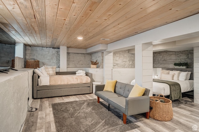 768 E 800 S, Salt Lake City, UT 84102 - bedroom with wood ceiling and wood finished floors