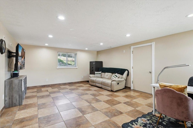 1260 E 2925 N, North Ogden, UT 84414 - living room with recessed lighting and a textured ceiling