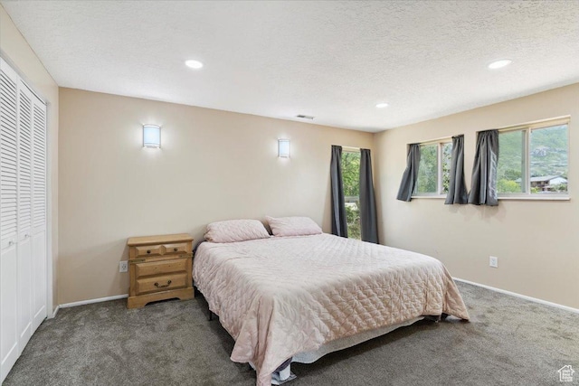 1260 E 2925 N, North Ogden, UT 84414 - bedroom with carpet flooring, recessed lighting, and a textured ceiling