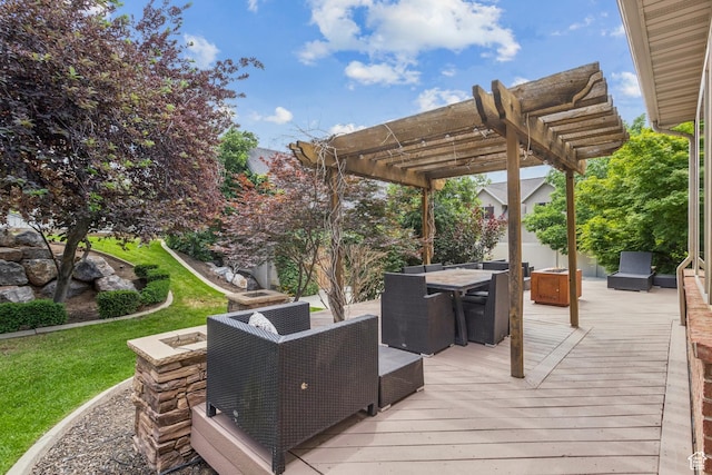 1652 E Red Tree Ct S, Draper, UT 84020 - wooden deck with a pergola and outdoor dining area