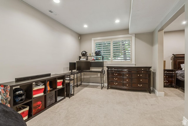 1652 E Red Tree Ct S, Draper, UT 84020 - recreation room with carpet, recessed lighting, and an office area