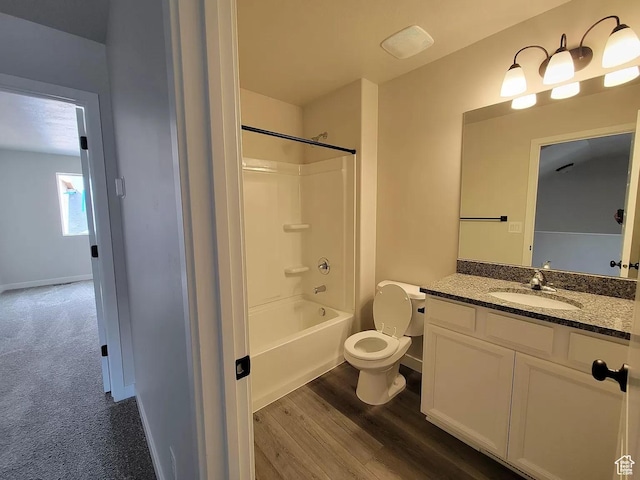 15040 S Wild Horse Way, Bluffdale, UT 84065 - full bathroom with vanity, shower / bath combination, and wood finished floors