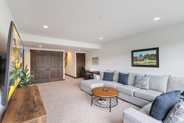 1076 W Abigail Dr, Kamas, UT 84036 - carpeted living area with recessed lighting