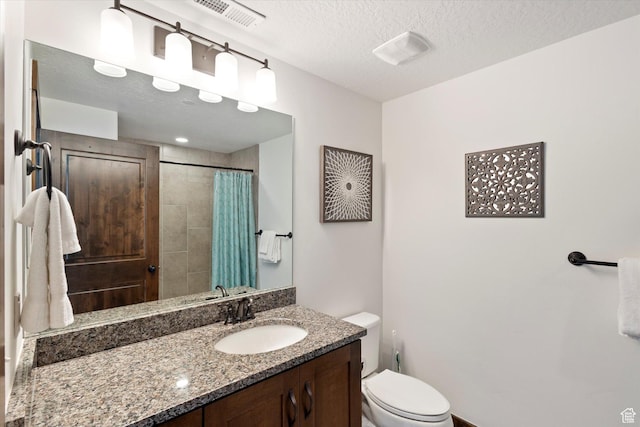 1076 W Abigail Dr, Kamas, UT 84036 - full bathroom featuring vanity, a textured ceiling, and a shower with shower curtain