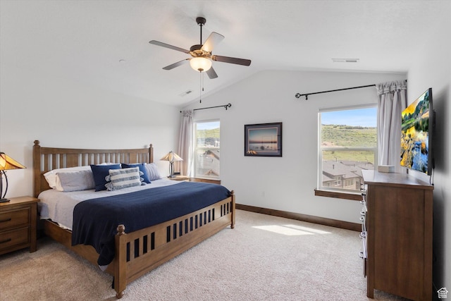 1076 W Abigail Dr, Kamas, UT 84036 - carpeted bedroom with lofted ceiling and a ceiling fan