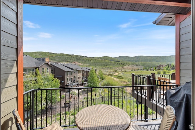 1076 W Abigail Dr, Kamas, UT 84036 - balcony featuring a grill and a mountain view