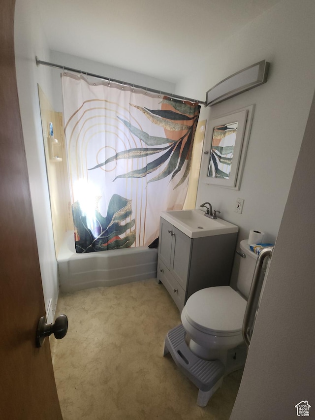 1105 9th St, Ogden, UT 84404 - bathroom with vanity and shower / bathtub combination with curtain