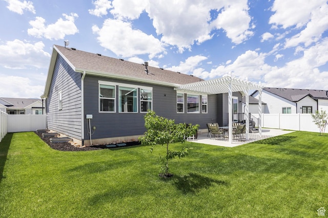 1681 S 1110 E, Heber City, UT 84032 - rear view of property with a pergola, a fenced backyard, and a patio area