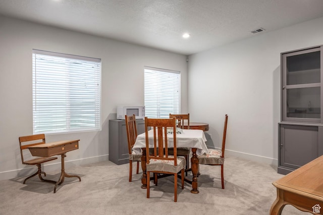 1681 S 1110 E, Heber City, UT 84032 - dining room featuring light carpet, a textured ceiling, and recessed lighting