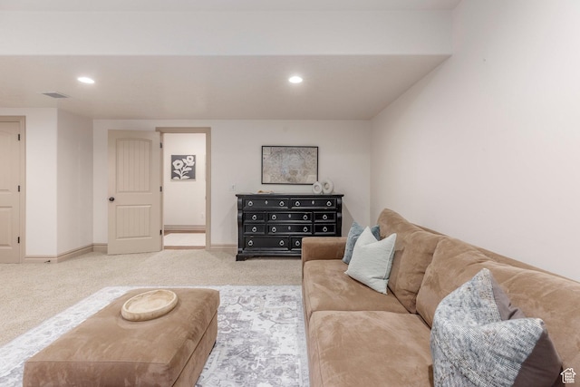 10677 S Amberley Ln E, Sandy, UT 84094 - living area featuring light carpet and recessed lighting