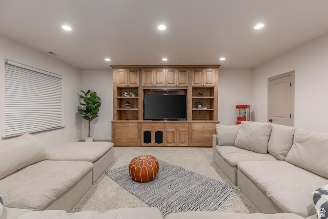 10677 S Amberley Ln E, Sandy, UT 84094 - living room with recessed lighting and light colored carpet
