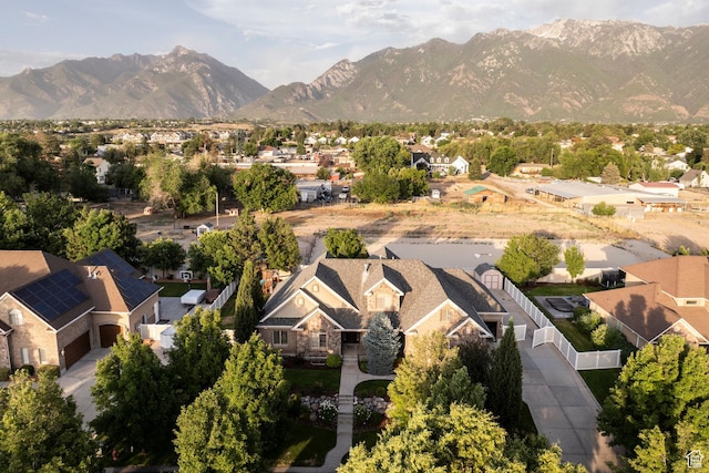 10677 S Amberley Ln E, Sandy, UT 84094 - aerial view of residential area featuring a mountain backdrop