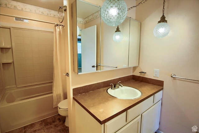 1063 W 1100 N, Provo, UT 84604 - bathroom featuring vanity, shower / tub combo, and tile patterned floors