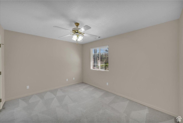 1912 W Rivers Edge Ln, St George, UT 84770 - unfurnished room featuring a ceiling fan, light colored carpet, and a textured ceiling