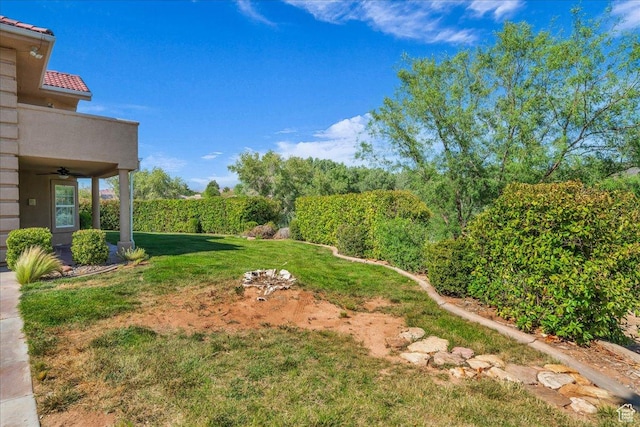 1912 W Rivers Edge Ln, St George, UT 84770 - view of grassy yard with a ceiling fan