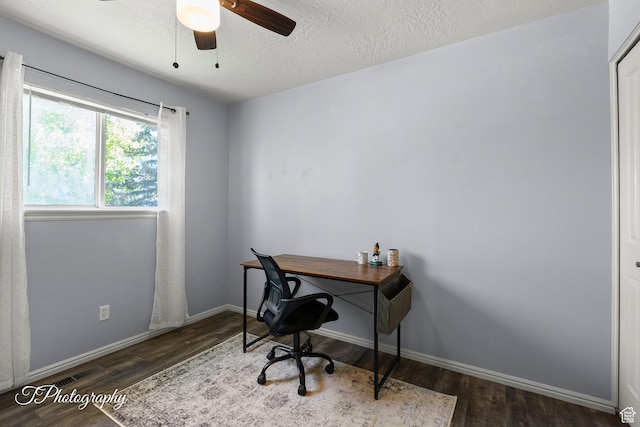 1161 S 860 W, Cedar City, UT 84720 - office space with wood finished floors, ceiling fan, and a textured ceiling