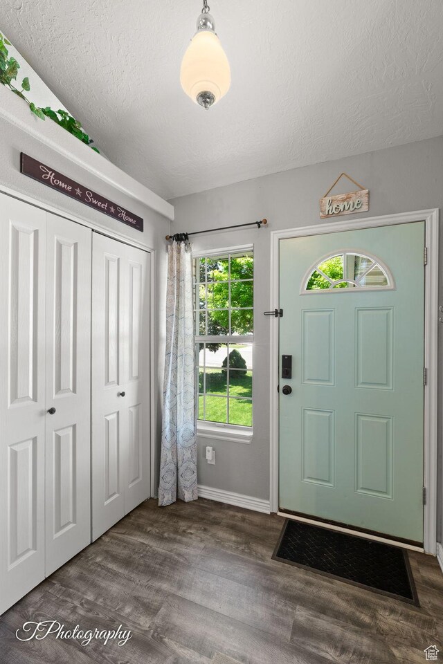 1161 S 860 W, Cedar City, UT 84720 - foyer with dark wood-style floors and a textured ceiling