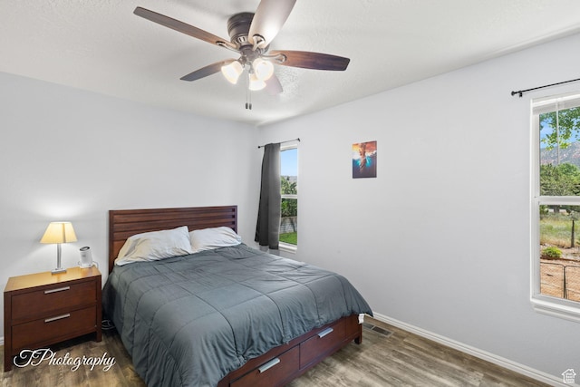 1161 S 860 W, Cedar City, UT 84720 - bedroom with wood finished floors and a ceiling fan
