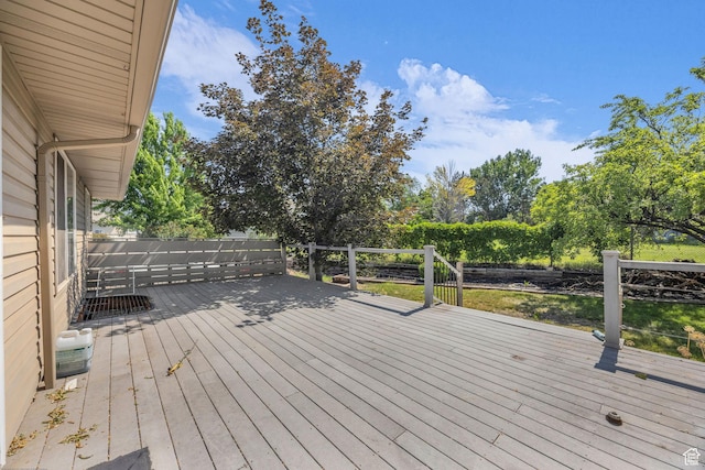 2352 N 1160 W, Clinton, UT 84015 - wooden terrace featuring view of scattered trees