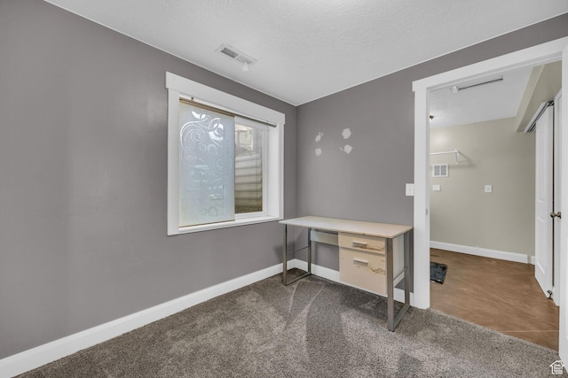 2352 N 1160 W, Clinton, UT 84015 - office with a textured ceiling and dark colored carpet