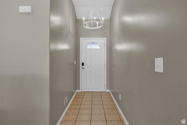 2352 N 1160 W, Clinton, UT 84015 - doorway featuring a chandelier and light tile patterned floors