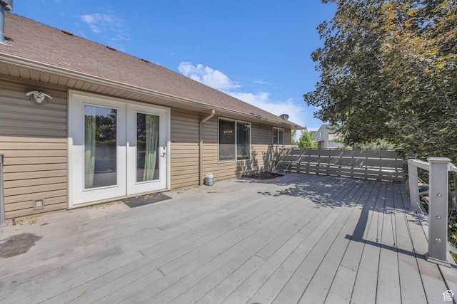 2352 N 1160 W, Clinton, UT 84015 - wooden deck with french doors