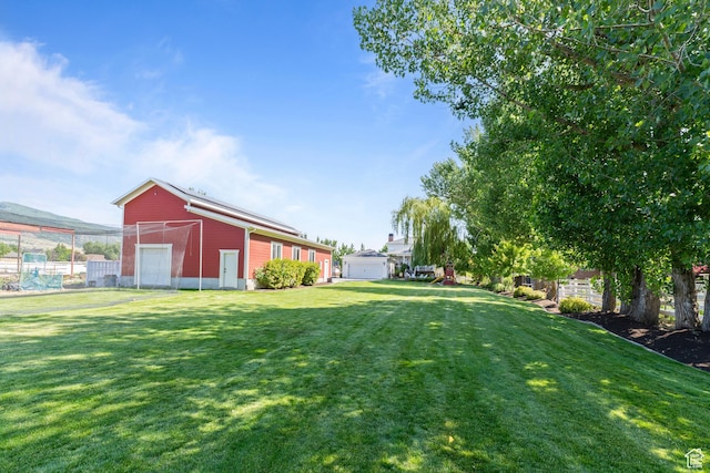 1254 W 475 S, Farmington, UT 84025 - view of yard with an outdoor structure and a detached garage