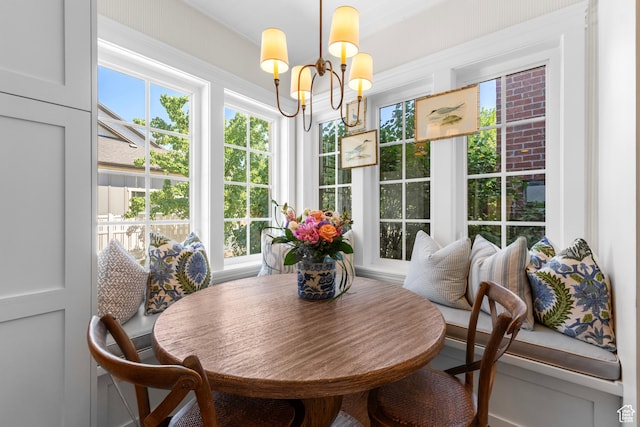 1254 W 475 S, Farmington, UT 84025 - dining area featuring a chandelier