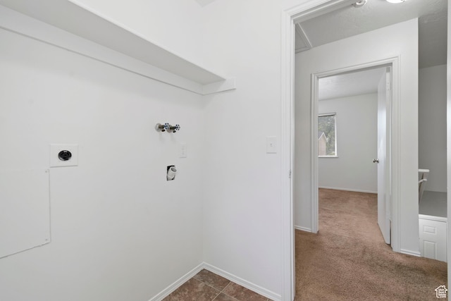 814 E Meadow Pine Ct, Salt Lake City, UT 84106 - laundry room featuring electric dryer hookup, washer hookup, and dark carpet