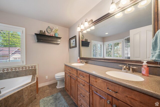 3116 W Hayden Ridge Way, Riverton, UT 84065 - full bath with double vanity and a garden tub