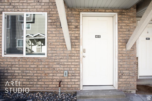 43 E 670 N, Vineyard, UT 84059 - doorway to property with brick siding