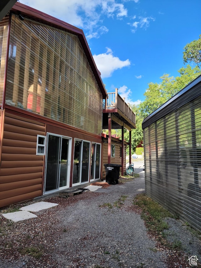 97 Main St, Ophir, UT 84071 - rear view of property with log veneer siding