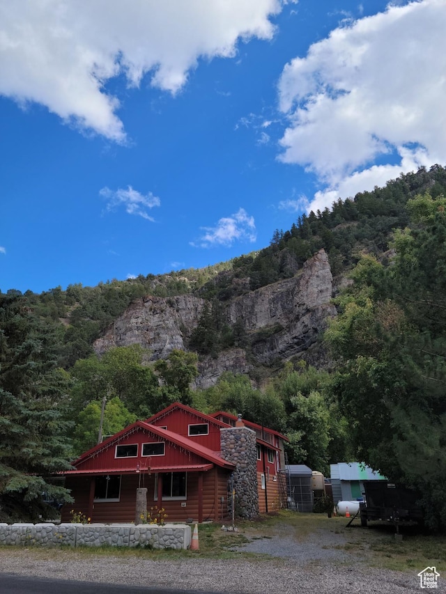 97 Main St, Ophir, UT 84071 - mountain view featuring a heavily wooded area