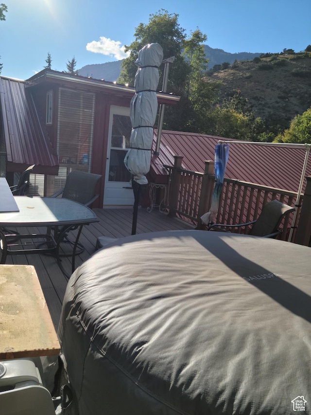97 Main St, Ophir, UT 84071 - deck featuring a mountain view