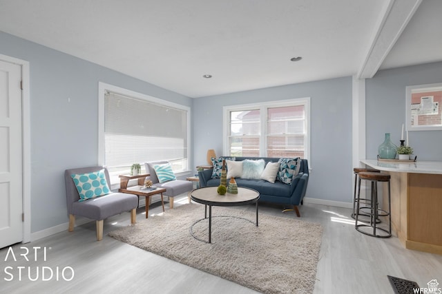3317 Jackson Ave, Ogden, UT 84403 - living area featuring light wood-type flooring and recessed lighting