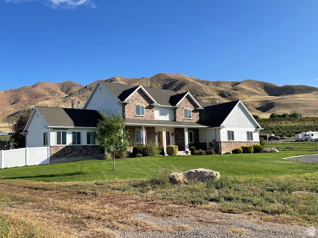 70 W 1790 N, Genola, UT 84655 - craftsman-style house featuring stone siding and a mountain view