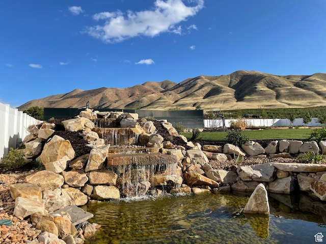 70 W 1790 N, Genola, UT 84655 - view of mountain backdrop with a garden pond